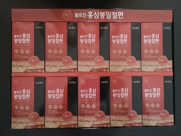медовые цукаты с красным корейским женьшенем 6 лет, слайсы, 200 г